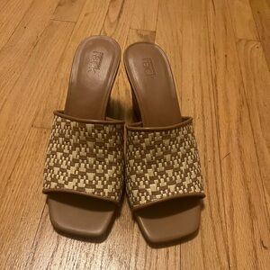 Nordstrom’s Rack Wedge Slip On Sz8.5 Brown Slippers  sandals